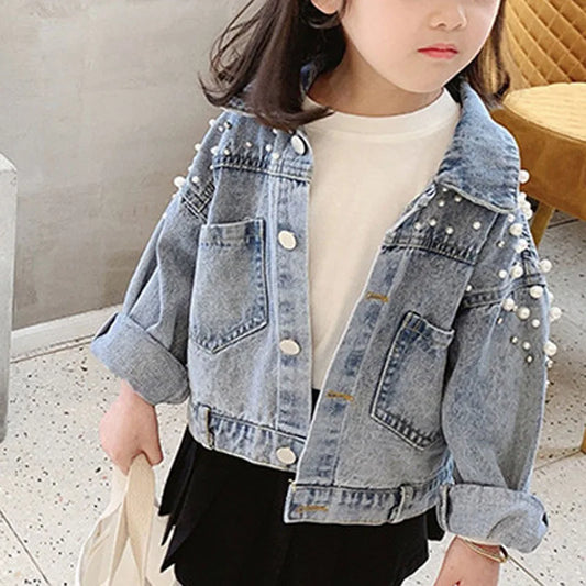 Spring And Autumn Girls Denim Jacket