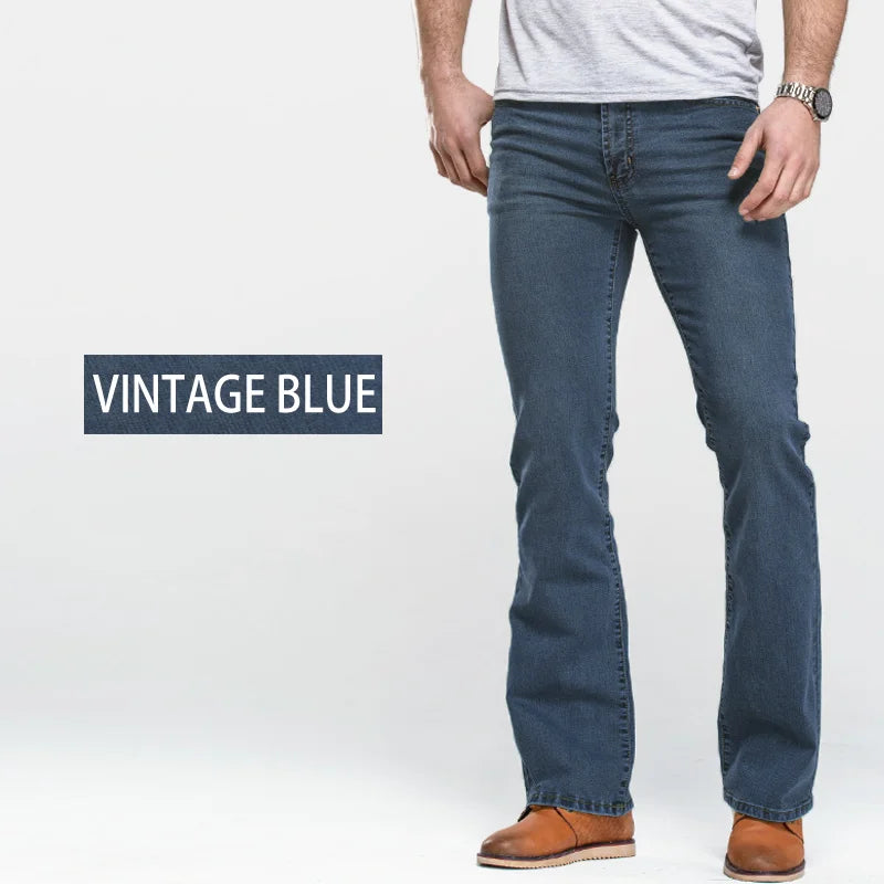 Mens Boot Cut Jeans Slightly Flared