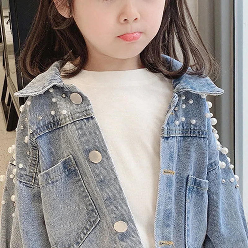 Spring And Autumn Girls Denim Jacket