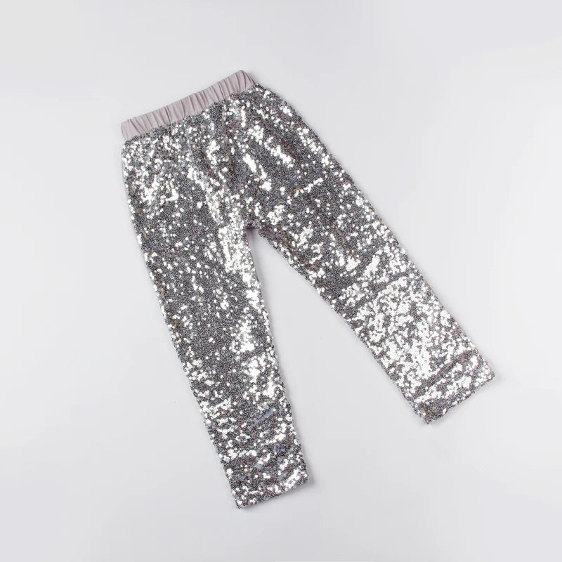 Gold sequins baby girl pants