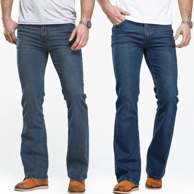 Mens Boot Cut Jeans Slightly Flared