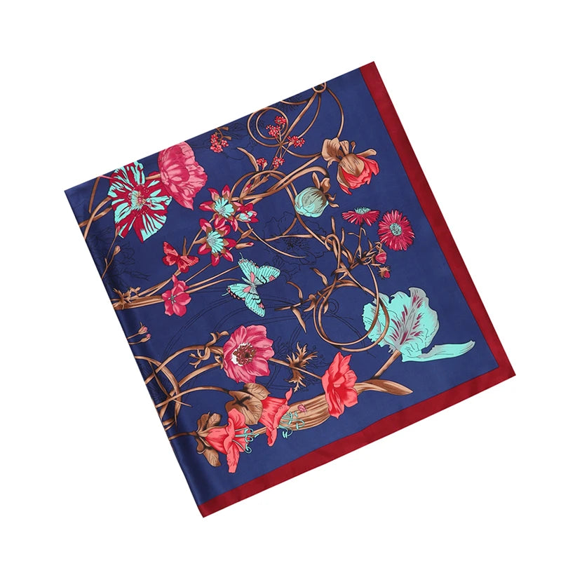 Luxury Floral Big Square Scarf