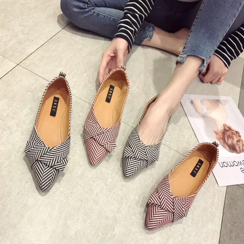 Flat Pointed Toe Bowknot Sandals