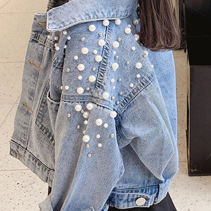 Spring And Autumn Girls Denim Jacket