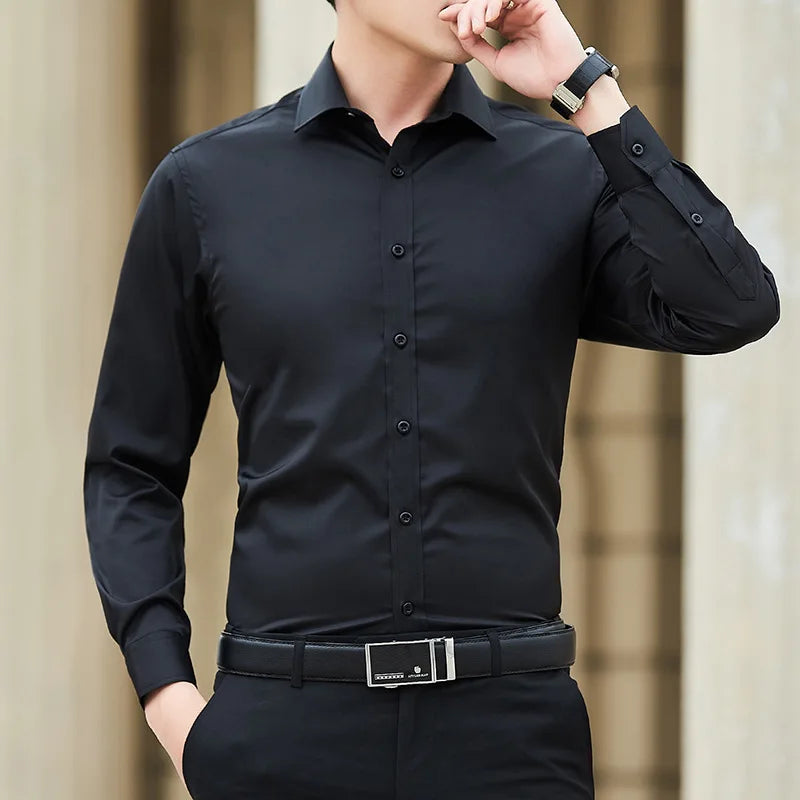 Solid Color Business Shirt