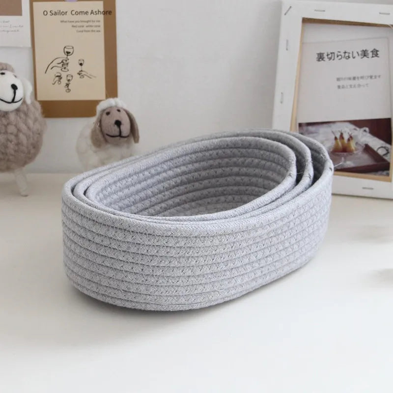 Cotton Rope Woven Storage Basket