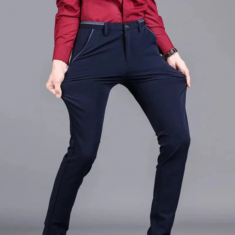 Men's Elastic Straight Pant Trouser