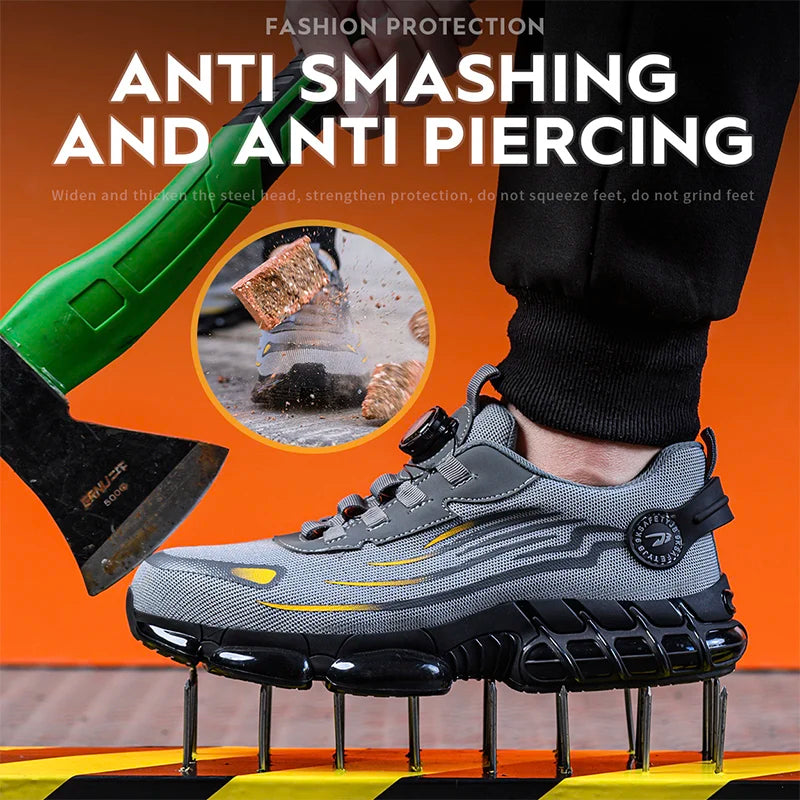 Rotating Button Safety Shoes