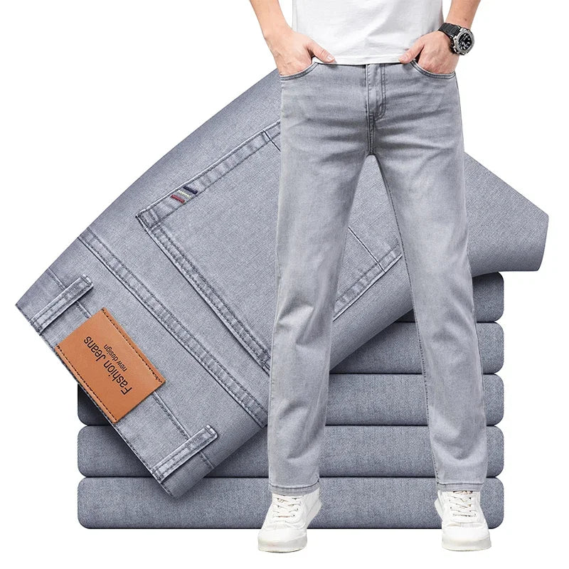 Men's Elastic Cotton Jeans