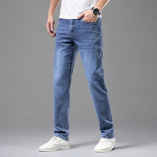 Men's Elastic Cotton Jeans