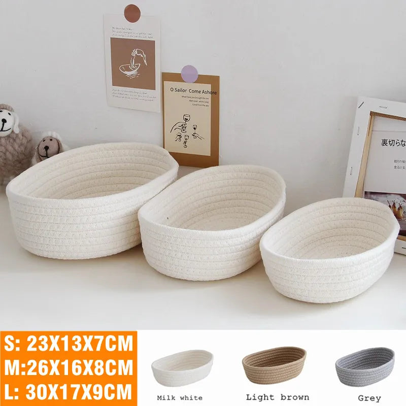 Cotton Rope Woven Storage Basket