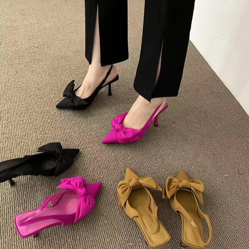 Butterfly Knot Slingbacks Heels