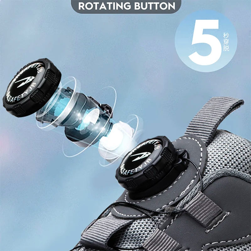 Rotating Button Safety Shoes