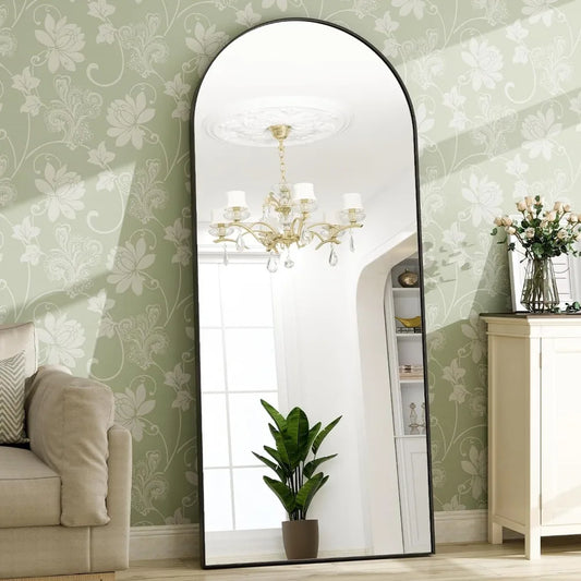 Arched Full Length Standing Mirror - Golden