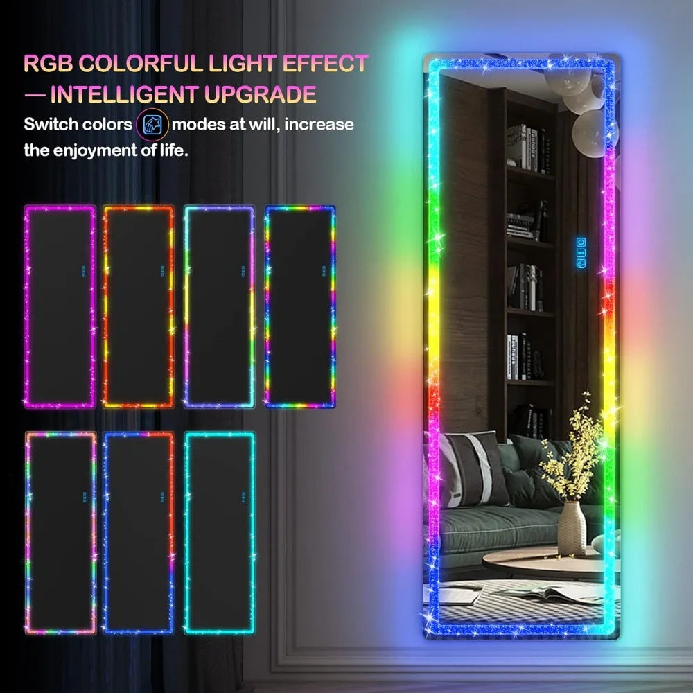 RGB Lighted Full Body Mirror