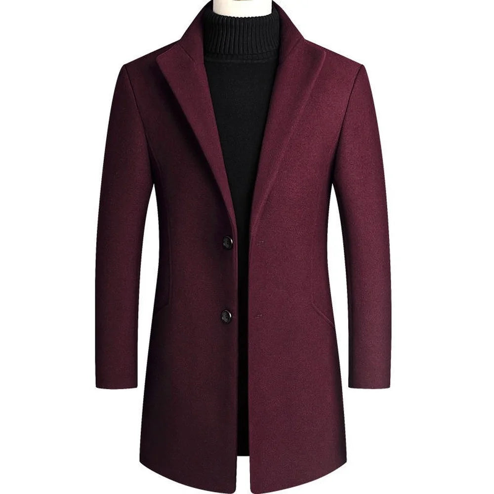 Slim Fit Long Sleeve Cardigans Blends Coat