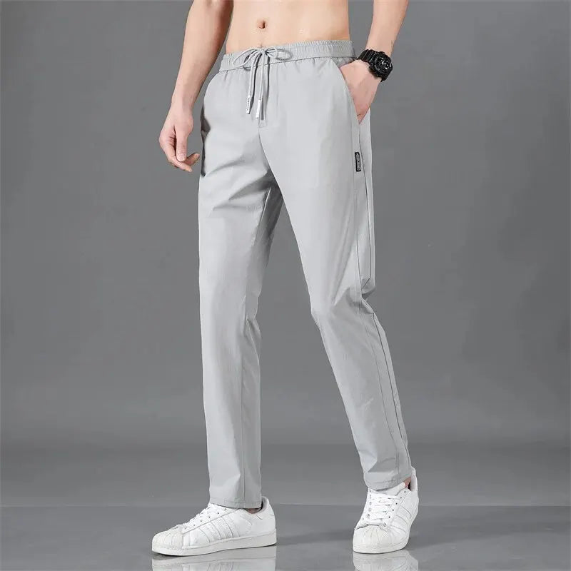 Summer Waist Drawing Solid Color Trousers