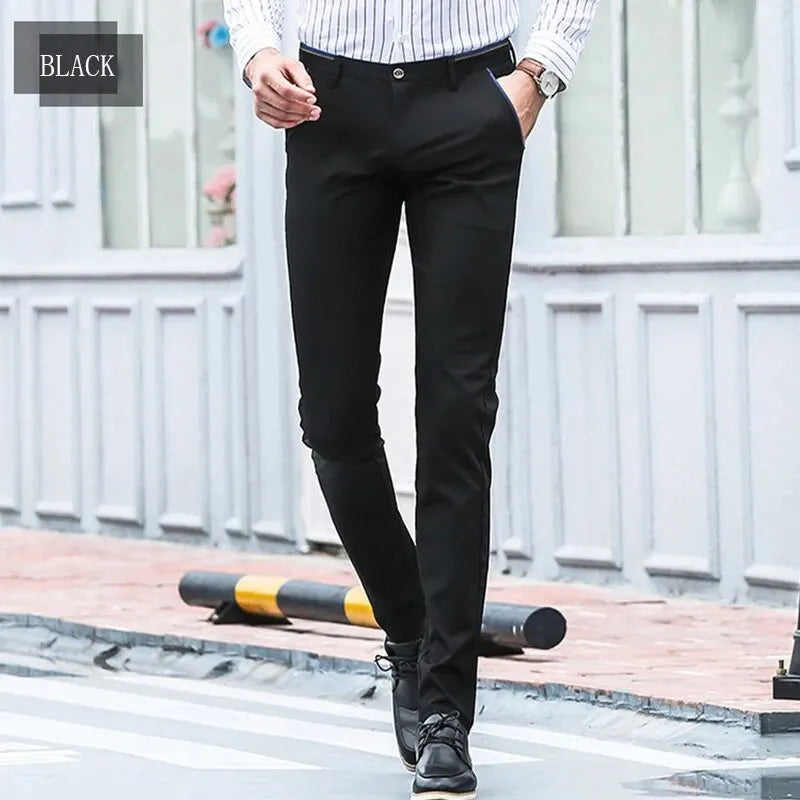 Men's Elastic Straight Pant Trouser