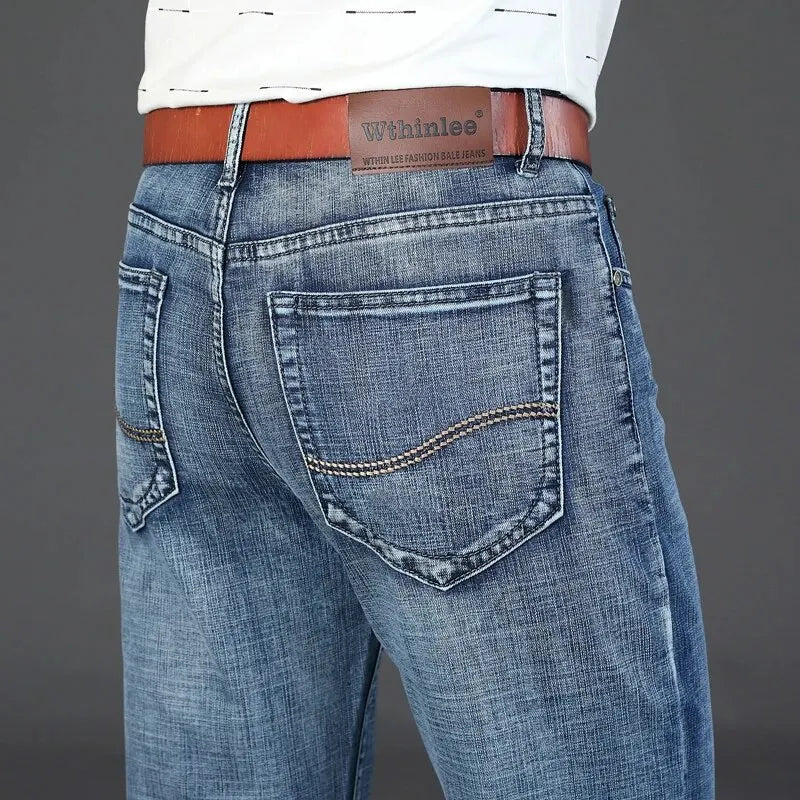 Casual Straight Stretch Work Denim Jeans