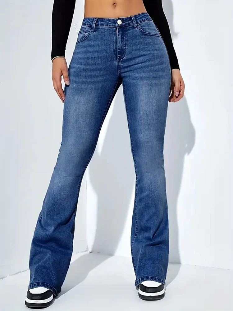 Bell Bottom Stretch Moustache Jeans