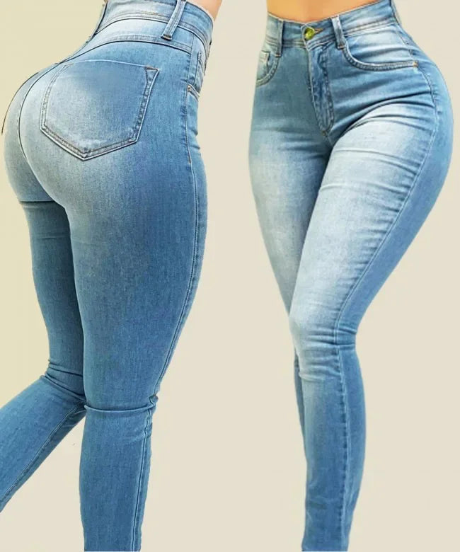 Denim high waist jeans