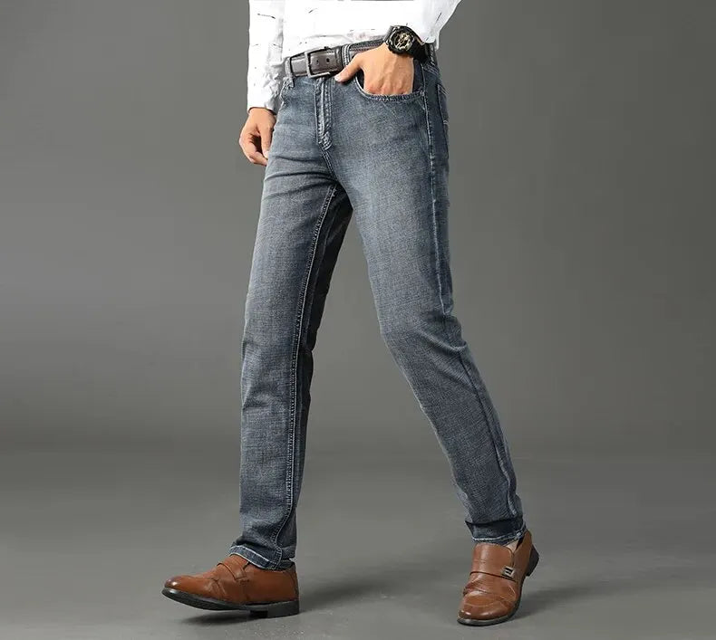 Casual Straight Stretch Work Denim Jeans