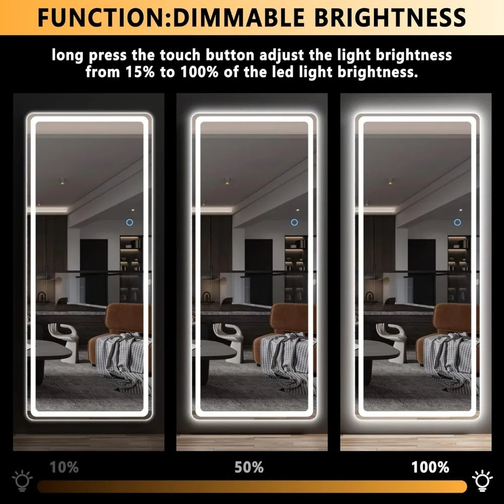 Long Dressing Mirror With Lights