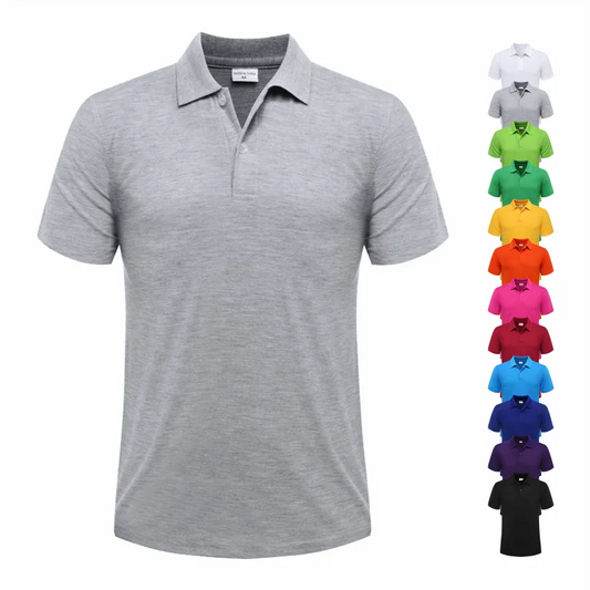 Men's Lapel Short Sleeved Polo