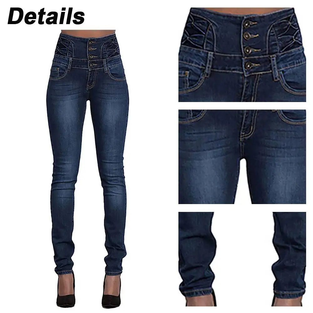 High Waist Slim Pencil Jeans