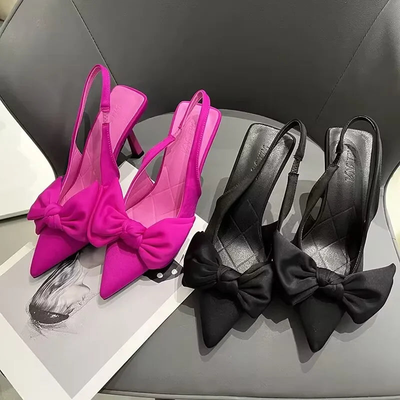 Butterfly Knot Slingbacks Heels