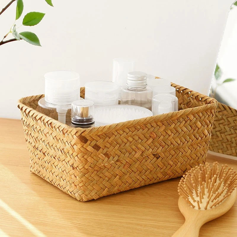 Woven Seagrass Storage Basket