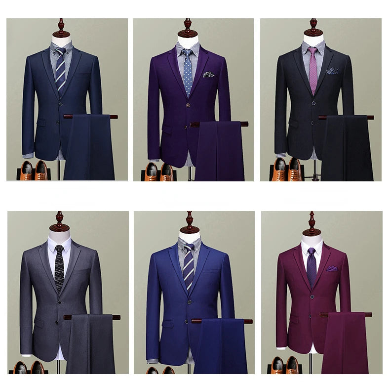 Solid Color Formal Business Office Suit