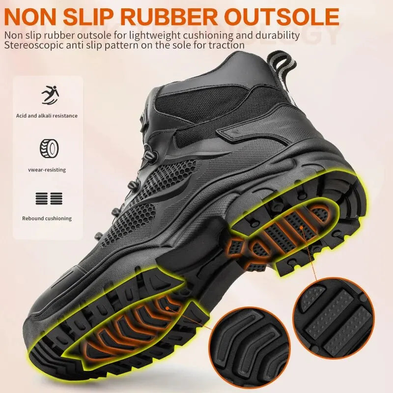 Rotating Button Indestructible Safety Shoes