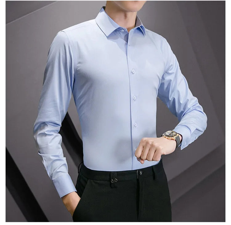 Solid Color Business Shirt