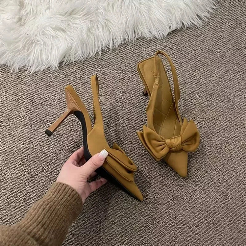 Butterfly Knot Slingbacks Heels