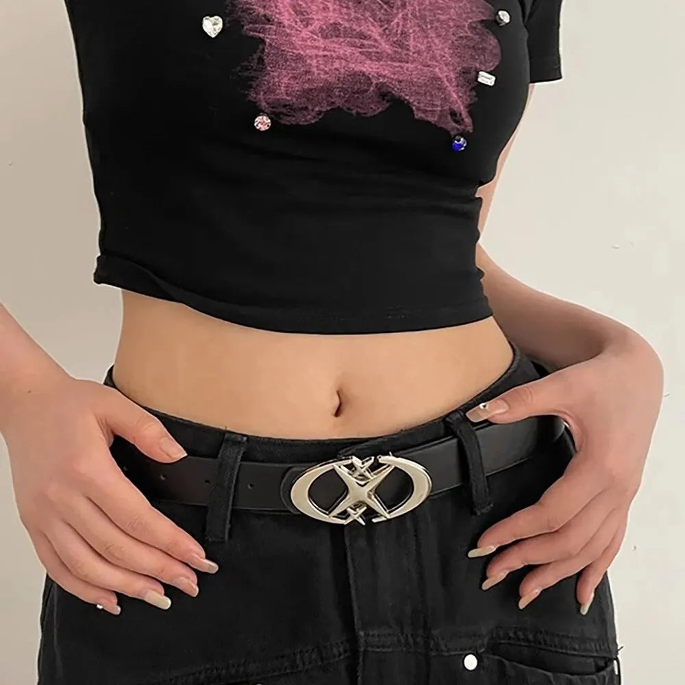 Women Punk Star Buckle Belt