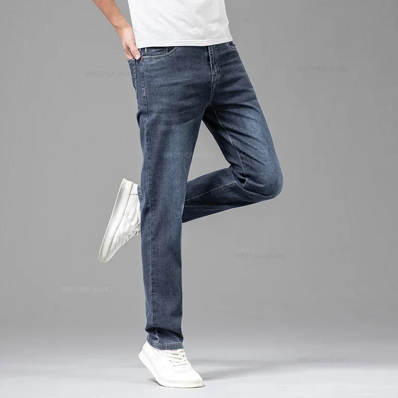 Men's Elastic Cotton Jeans