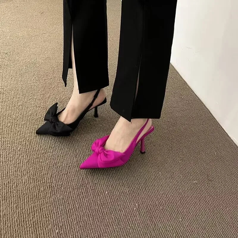 Butterfly Knot Slingbacks Heels