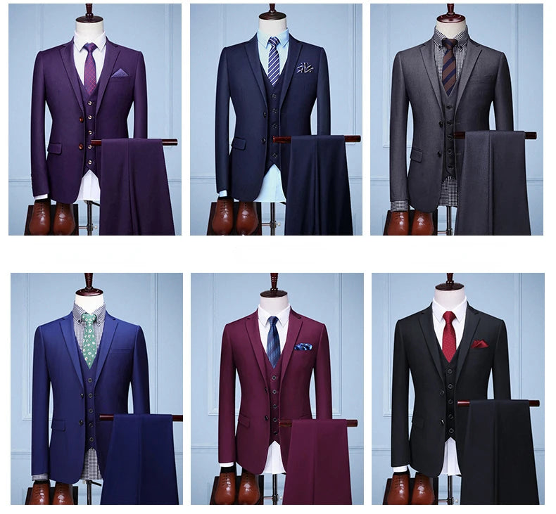 Solid Color Formal Business Office Suit