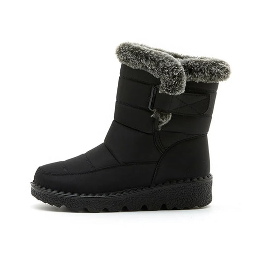 Waterproof Faux Fur Long Platform Snow Boots