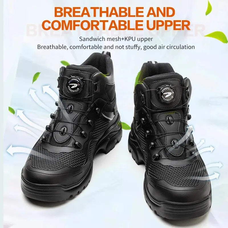 Rotating Button Indestructible Safety Shoes